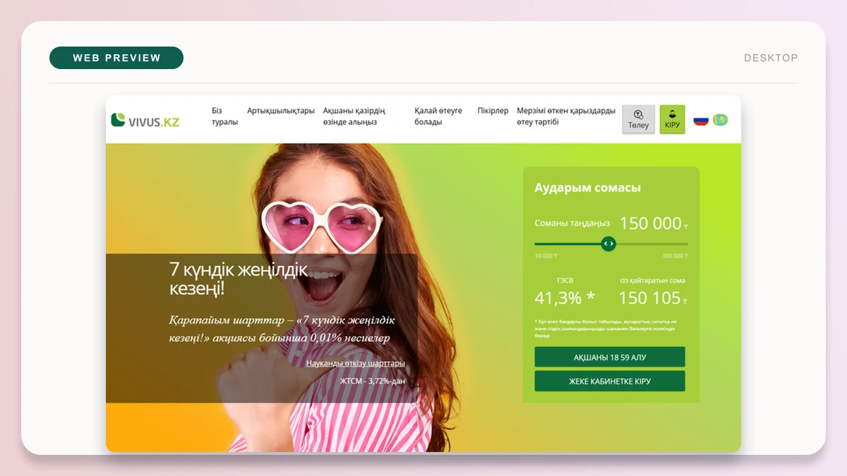 Vivus микрокредит калькуляторы